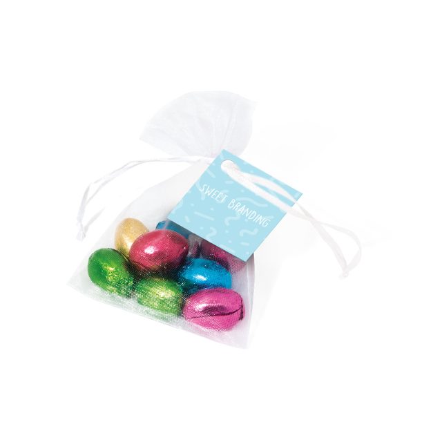 Eco Range – Organza Bag – Foiled Chocolate Eggs